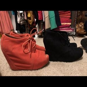 Black and Orange Wedges